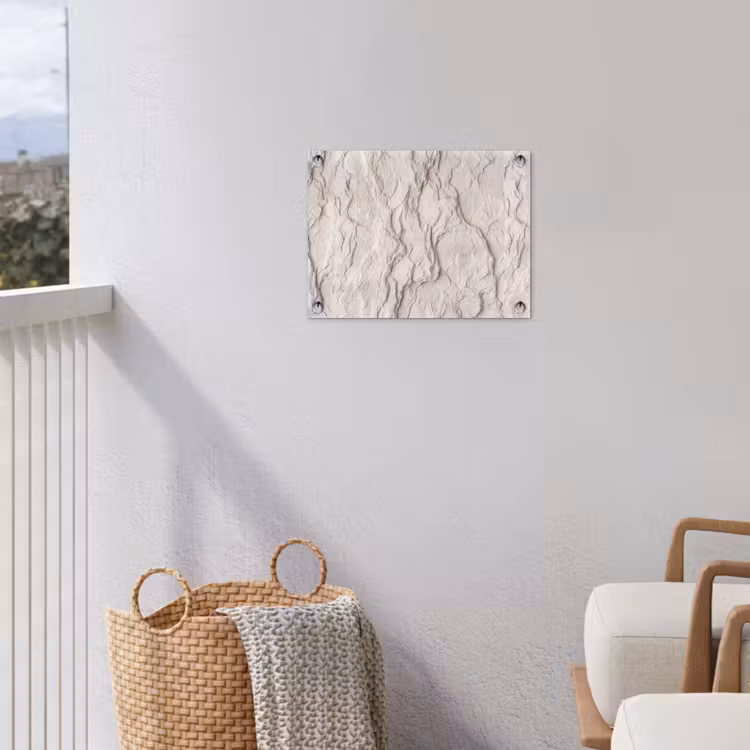 Rots - Structuur - Natuur - Beige - Abstract tuinposter los doek klein -sfeer8