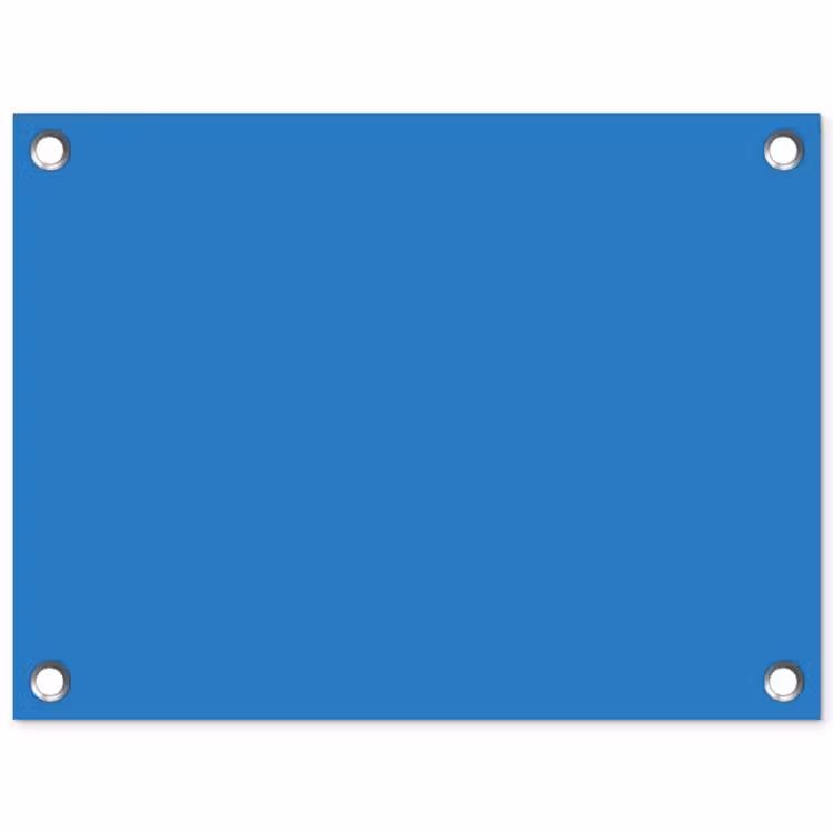 Royal - Blue - Blauw tuinposter los doek klein 239 -3d