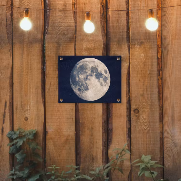 Ruimte - Maan - Kosmos tuinposter los doek klein -sfeer1