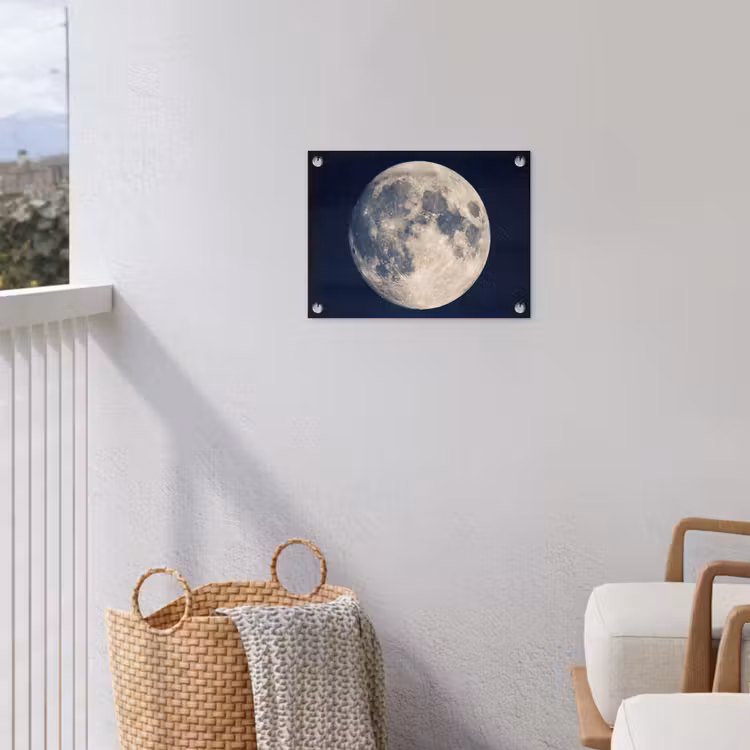 Ruimte - Maan - Kosmos tuinposter los doek klein -sfeer8