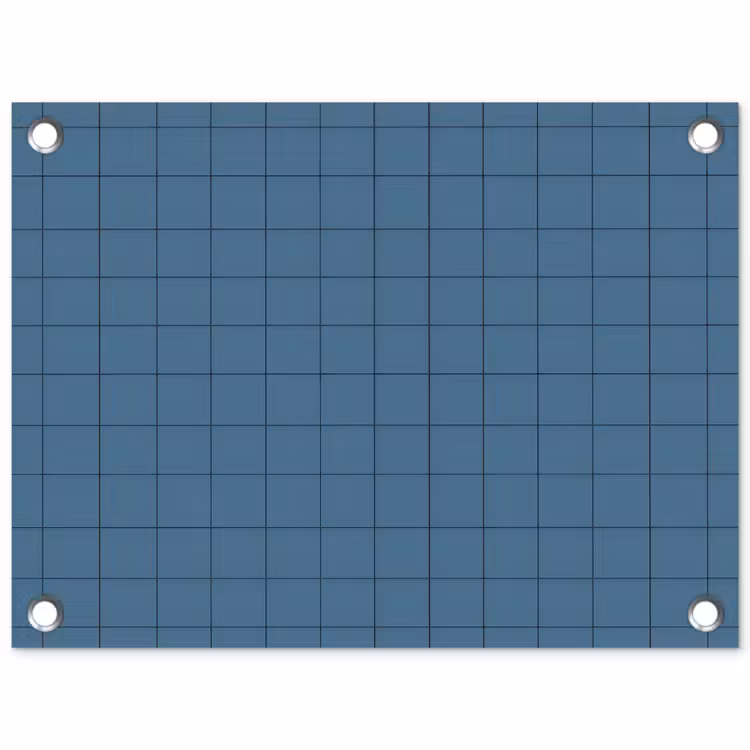 Ruiten - Geometrisch - Blauw tuinposter los doek klein 239 -3d