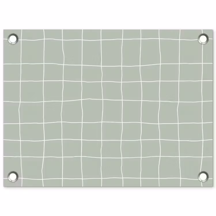 Ruitpatroon - Golvend - Groen tuinposter los doek klein 239 -3d