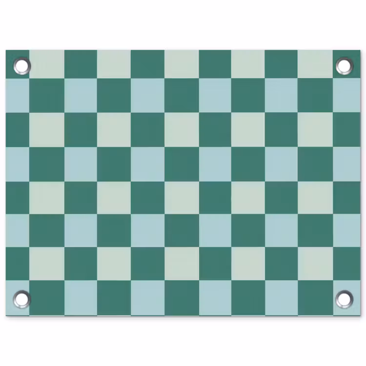 Schaak - Klassiek - Groen tuinposter los doek klein 239 -3d