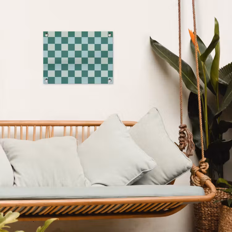 Schaak - Klassiek - Groen tuinposter los doek klein 239 -sfeer7