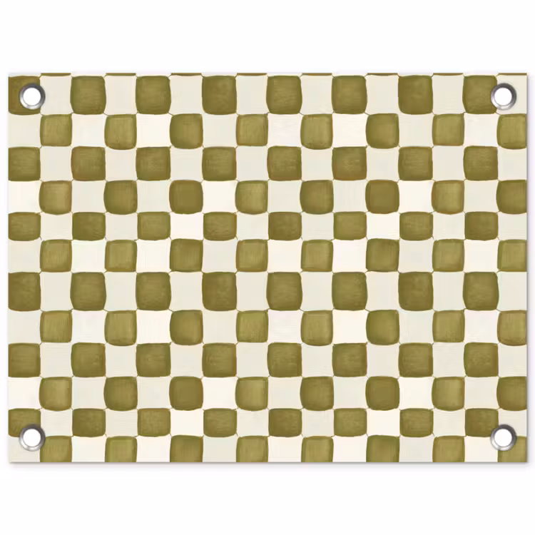 Schaak - Patroon - Groen tuinposter los doek klein 239 -3d