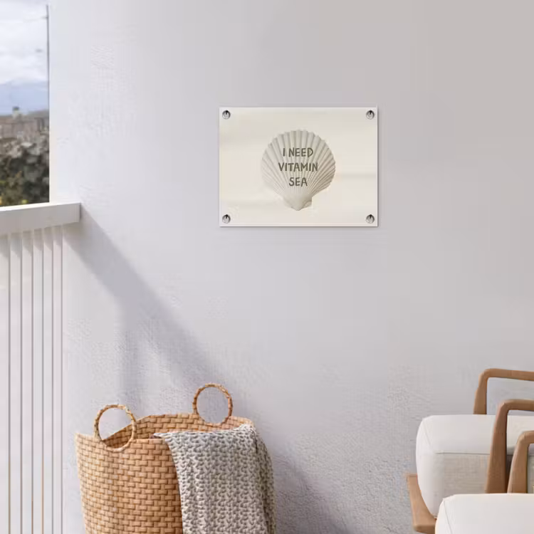 Schelp - Quote - Groen tuinposter los doek klein -sfeer8