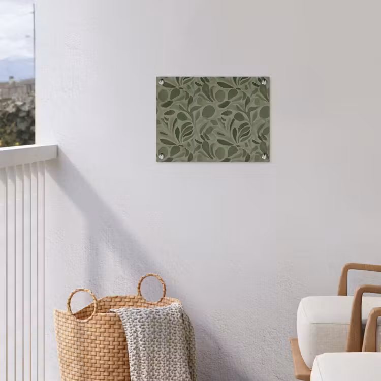 Sereen - Bladeren - Groen tuinposter los doek klein 239 -sfeer8