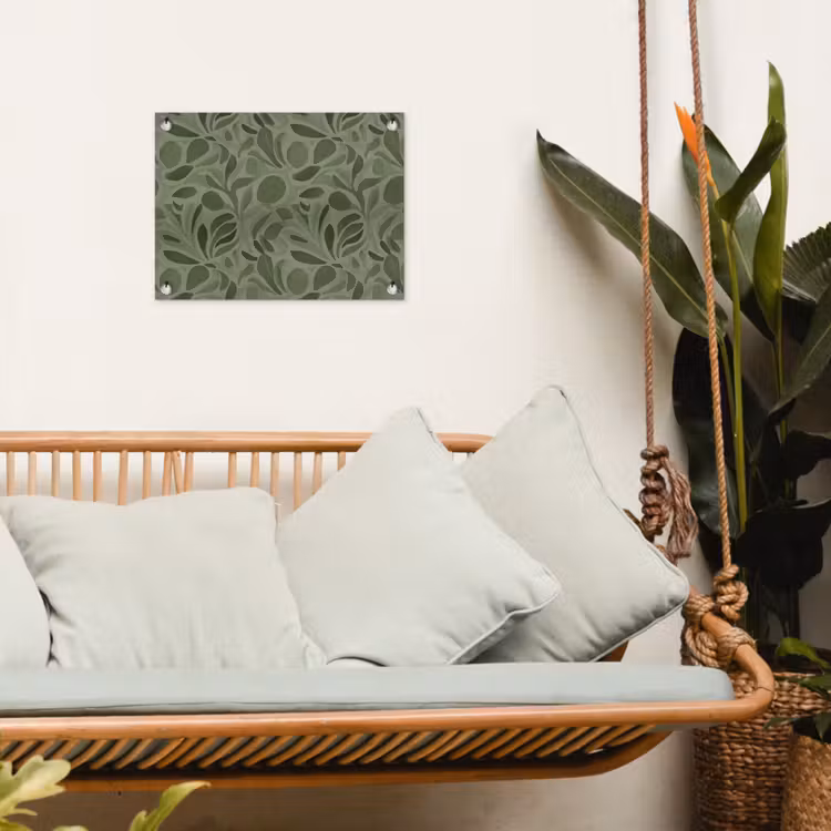 Sereen - Bladeren - Groen tuinposter los doek klein 239 -sfeer7