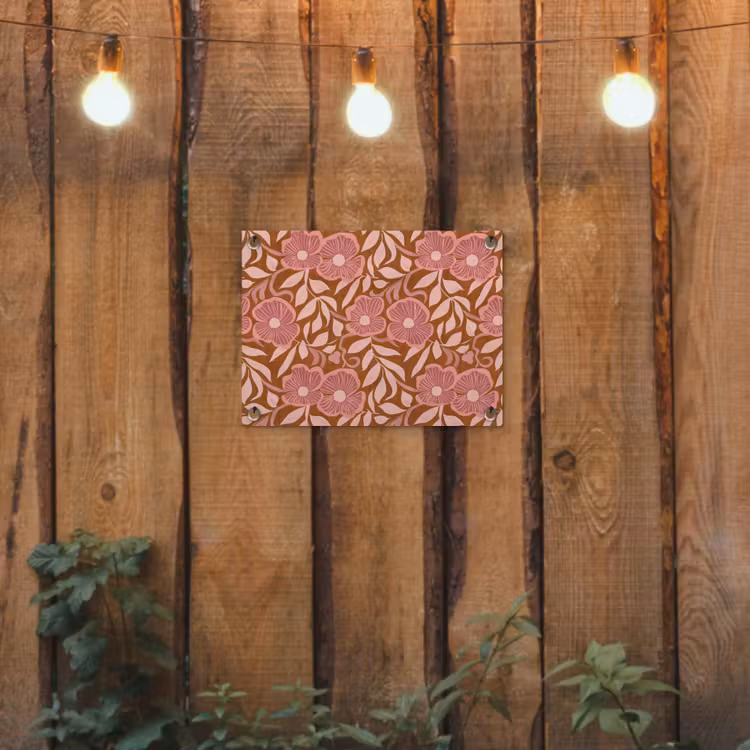Sfeer - Bloemen - Roze tuinposter los doek klein 239 -sfeer1