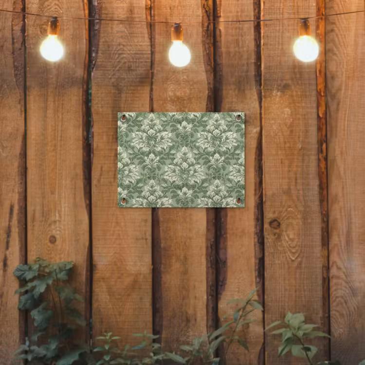 Sierlijk - Lichtgroen - Planten - Patroon - Getailleerd tuinposter los doek klein 239 -sfeer1