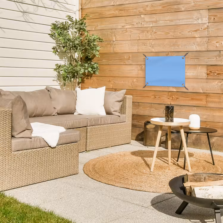 Sky - Glow - Blauw tuinposter los doek klein 239 -sfeer4