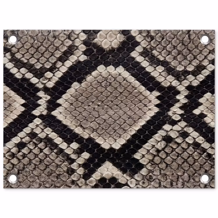 Slangenleer - Patroon - Beige tuinposter los doek klein -3d