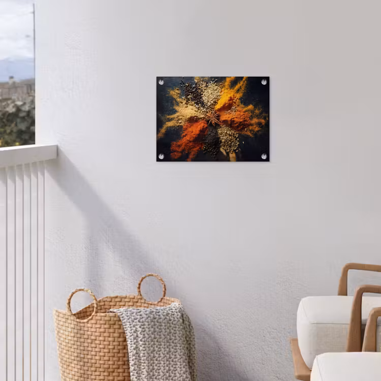 Specerijen - Explosie - Oranje tuinposter los doek klein -sfeer8
