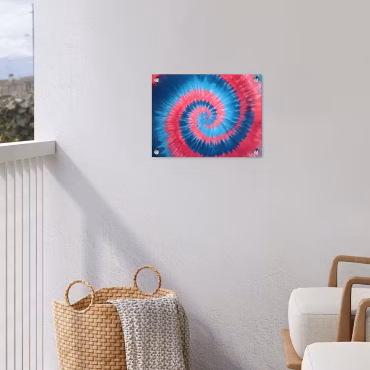 Spiraal - Roze - Draaiend tuinposter los doek klein -sfeer8