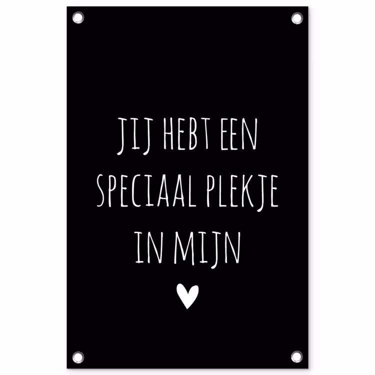Spreuken - Een speciaal plekje in mijn hart - Quotes tuinposter los doek klein -3d