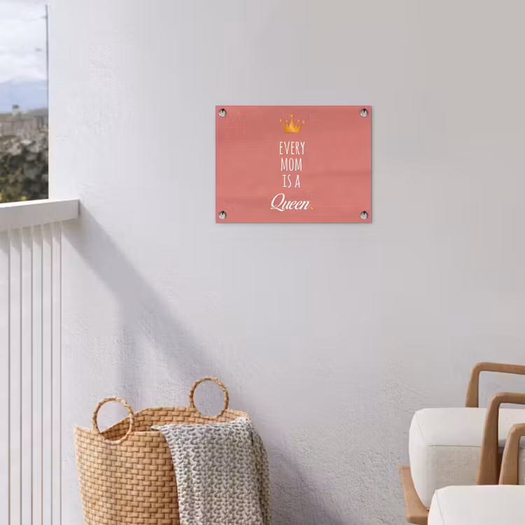 Spreuken - Every mom is a queen - Quotes - Mama tuinposter los doek klein -sfeer8