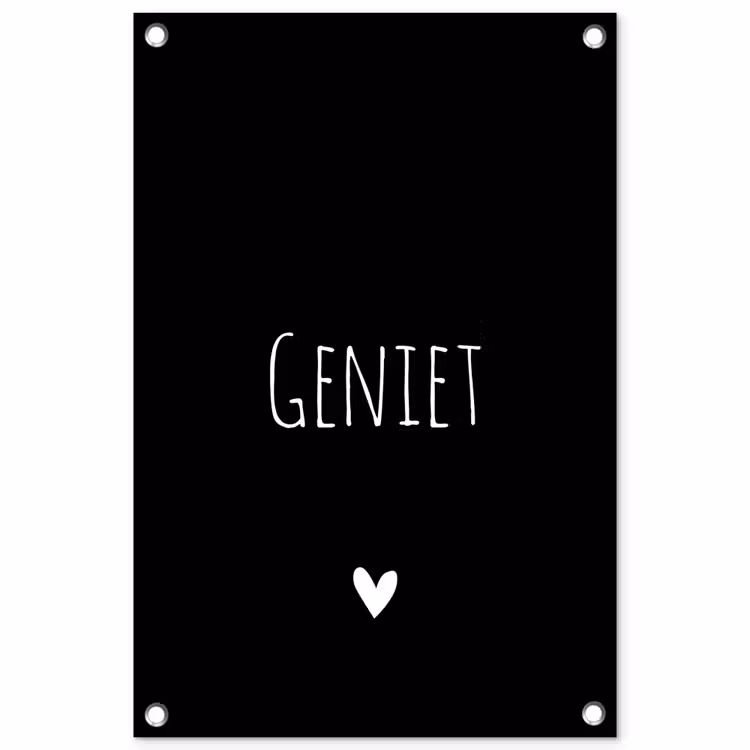 Spreuken - Geniet - Quotes tuinposter los doek klein -3d