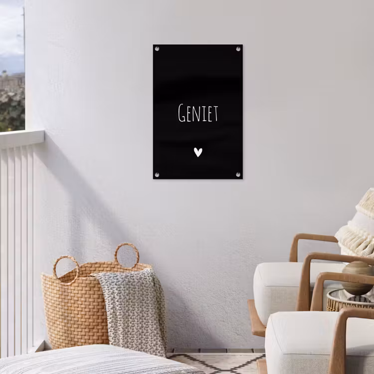 Spreuken - Geniet - Quotes tuinposter los doek klein -sfeer8