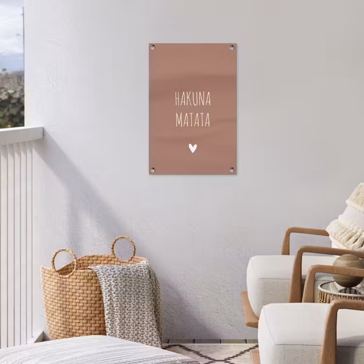 Spreuken - Hakuna matata - Quotes tuinposter los doek klein -sfeer8