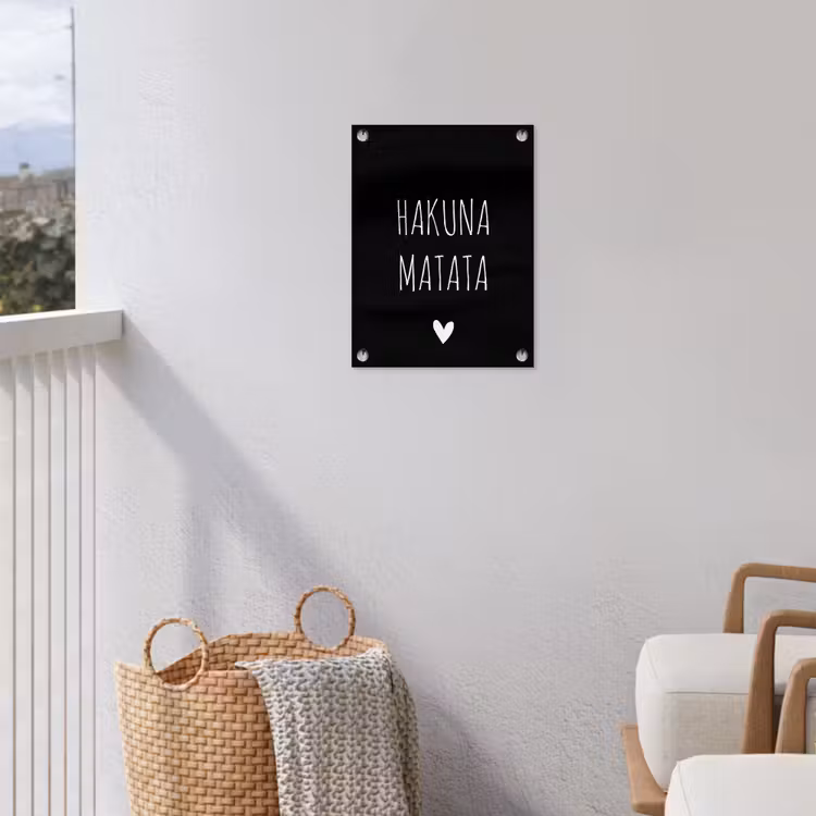 Spreuken - Hakuna matata - Quotes tuinposter los doek klein -sfeer8