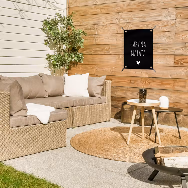 Spreuken - Hakuna matata - Quotes tuinposter los doek klein -sfeer4