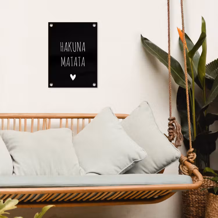 Spreuken - Hakuna matata - Quotes tuinposter los doek klein -sfeer7