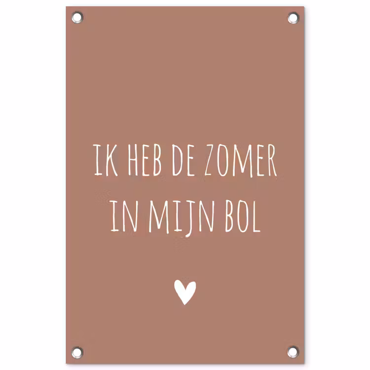 Spreuken - Ik heb de zomer in mijn bol - Quotes - André Hazes tuinposter los doek klein -3d