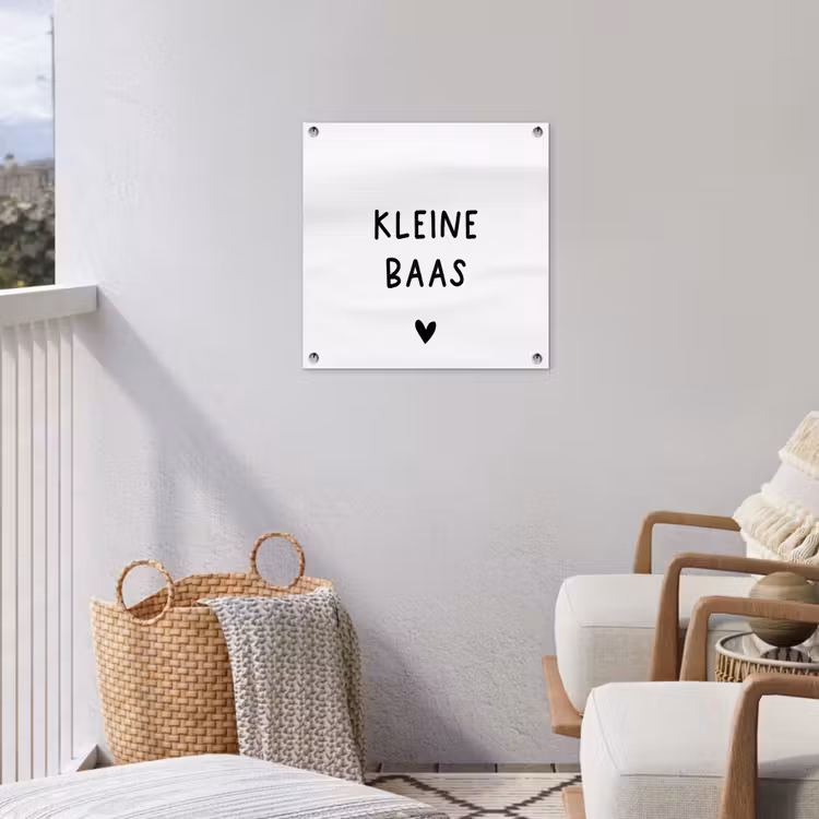 Spreuken - Kleine baas - Quotes tuinposter los doek klein -sfeer8