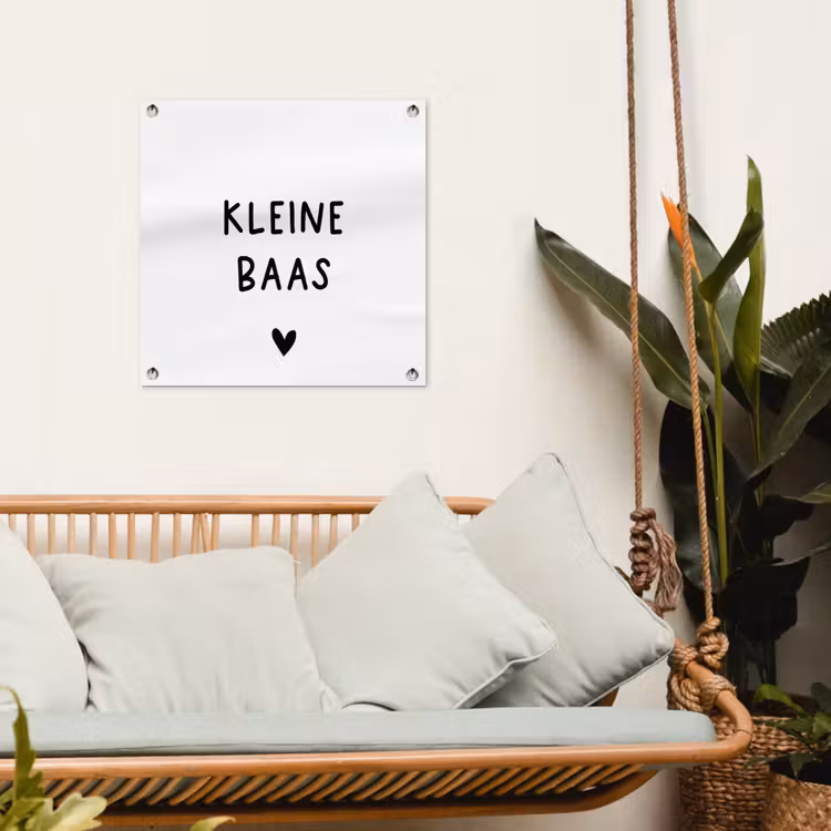 Spreuken - Kleine baas - Quotes tuinposter los doek klein -sfeer7