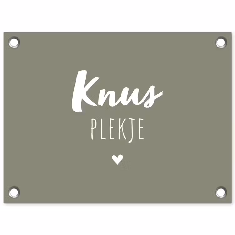 Spreuken - Knus plekje - Tekst - Zomer tuinposter los doek klein -3d
