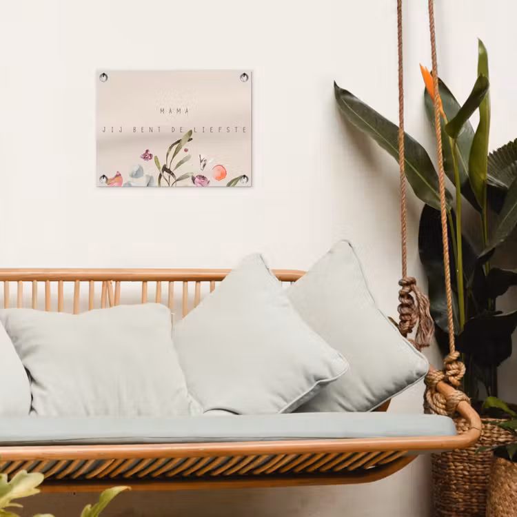 Spreuken - Mama jij bent de liefste - Quotes - Moeder tuinposter los doek klein -sfeer7