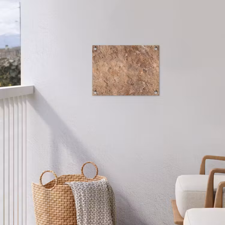 Steen - Natuur - Textuur - Abstract - Bruin tuinposter los doek klein -sfeer8