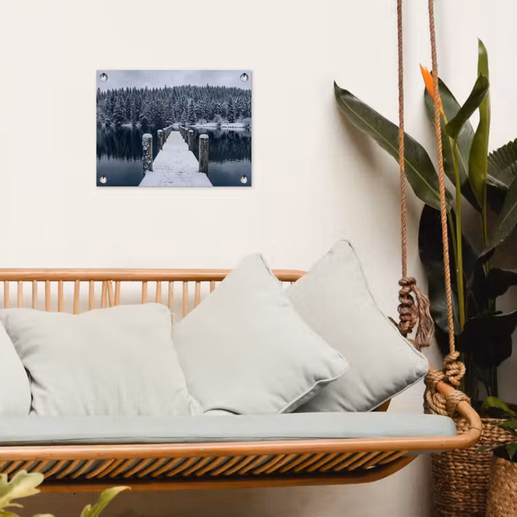 Steiger - Meer - Sneeuw - Bergen - Rustgevend tuinposter los doek klein -sfeer7