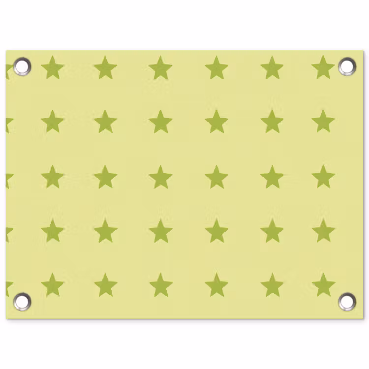 Sterren - Patroon - Groen tuinposter los doek klein 239 -3d