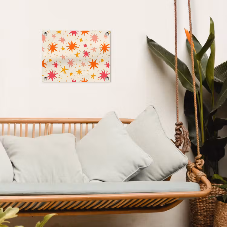 Sterren - Speels - Kleurrijk tuinposter los doek klein 239 -sfeer7