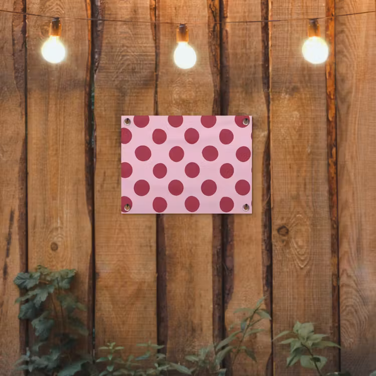 Stippen - Patroon - Bordeaux tuinposter los doek klein 239 -sfeer1