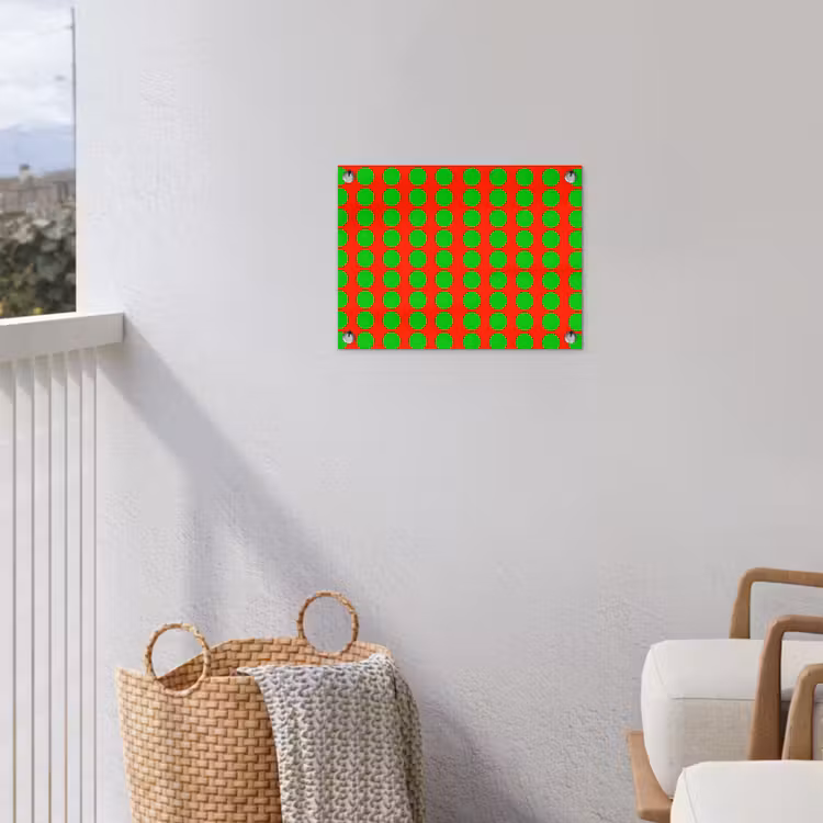 Stippen - Patroon - Groen tuinposter los doek klein 239 -sfeer8