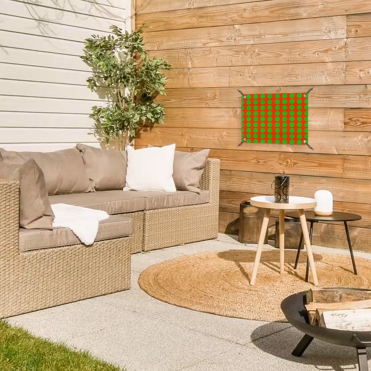 Stippen - Patroon - Groen tuinposter los doek klein 239 -sfeer4