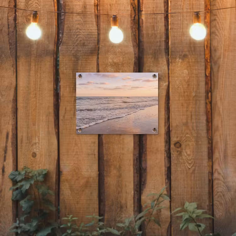 Strand - Branding - Wolken tuinposter los doek klein -sfeer1