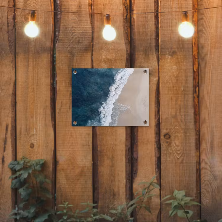 Strand - Zee - Golven tuinposter los doek klein -sfeer1