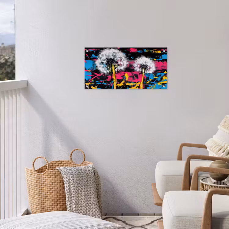 Street Art - Kleurrijk - Muur tuinposter los doek klein -sfeer8