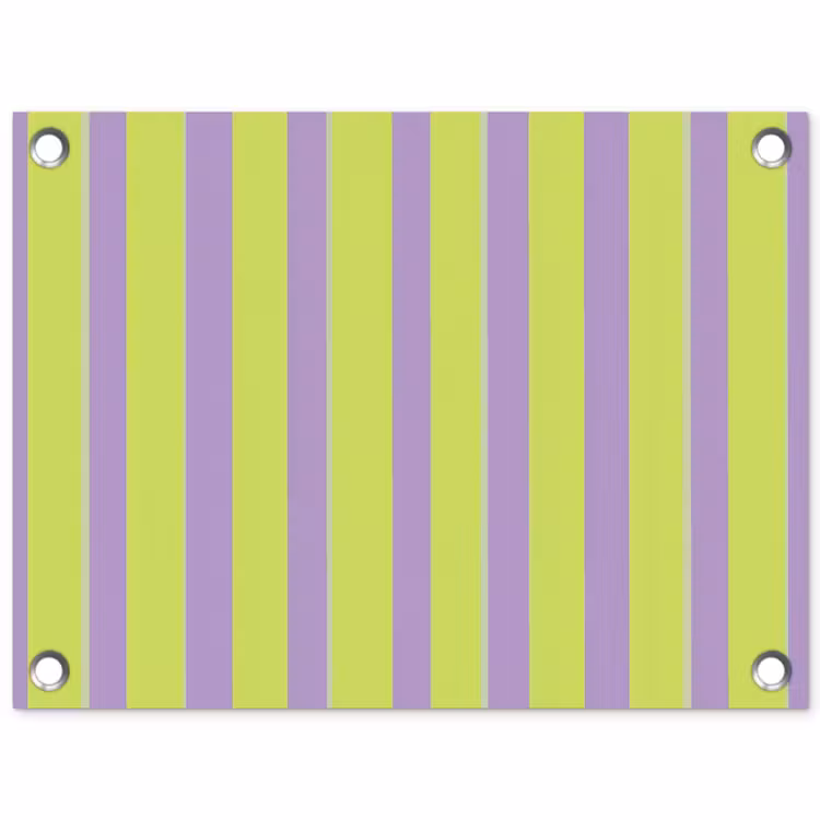 Strepen - Patroon - Groen tuinposter los doek klein 239 -3d