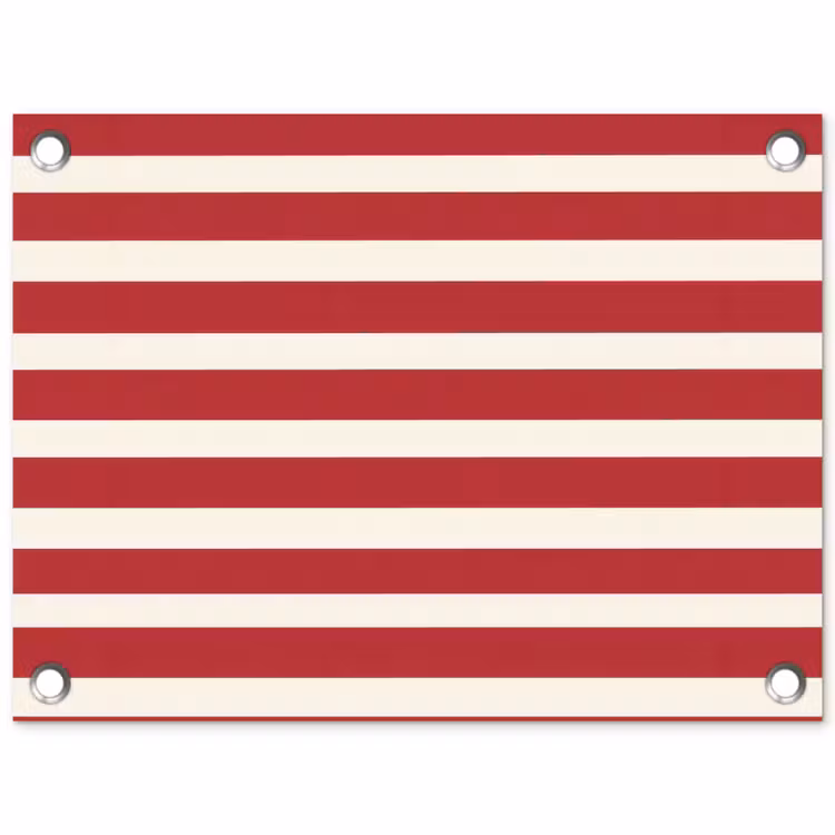 Strepen - Patroon - Rood tuinposter los doek klein 239 -3d