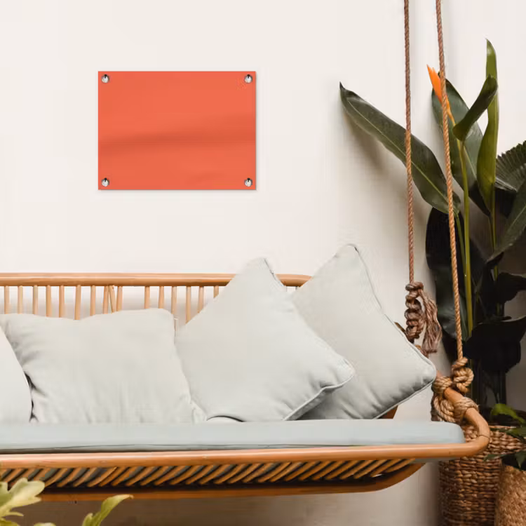 Sunset - Salmon - Oranje tuinposter los doek klein 239 -sfeer7