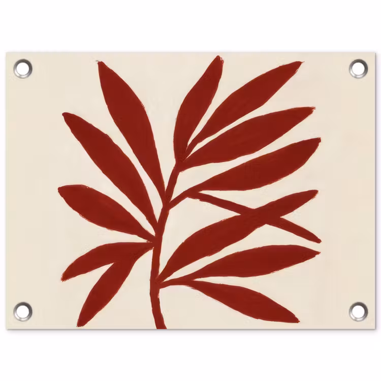 Tak - Bladeren - Rood tuinposter los doek klein -3d