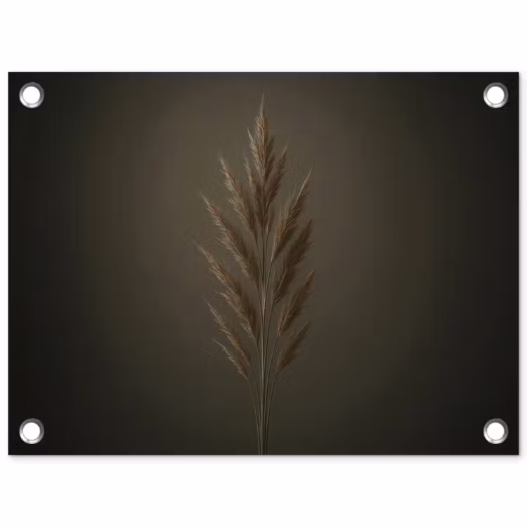 Tak - Pluimgras - Donkerbruin tuinposter los doek klein -3d