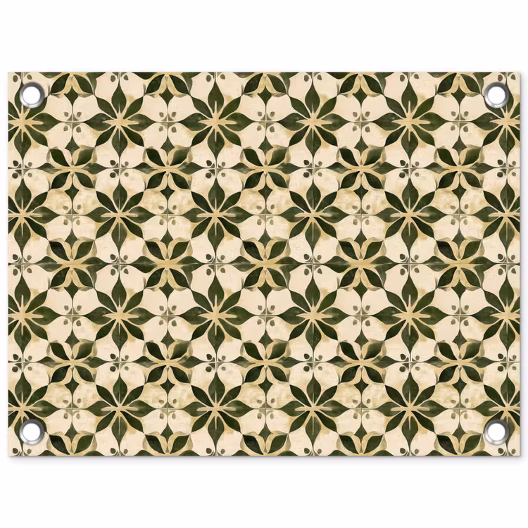 Tegel - Dessin - Groen tuinposter los doek klein 239 -3d