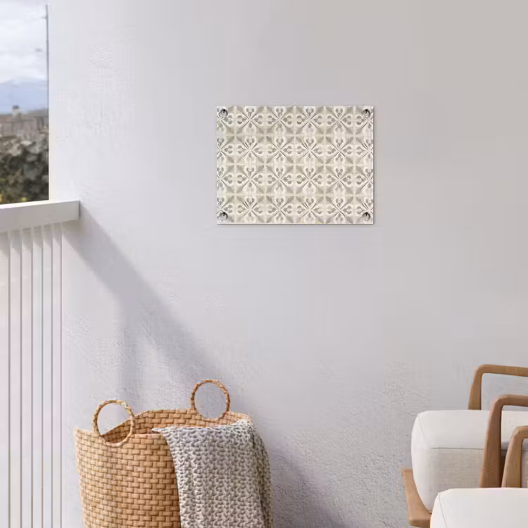 Tegel - Motief - Beige tuinposter los doek klein 239 -sfeer8