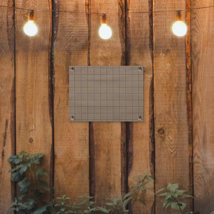 Tegel - Patroon - Taupe tuinposter los doek klein 239 -sfeer1