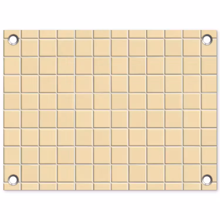 Tegels - Patroon - Crème tuinposter los doek klein 239 -3d